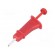 Clip-on probe | hook type | red | Connection: soldered image 1