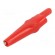 Crocodile clip | 10A | red | Grip capac: max.7.9mm | Socket size: 4mm image 1