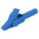 Crocodile clip | 15A | blue | 4mm | Conform to: EN61010 300VCAT II image 1