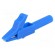 Crocodile clip | 15A | blue | Grip capac: max.12mm | Socket size: 4mm фото 1