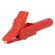 Crocodile clip | 15A | red | Grip capac: max.12mm | Socket size: 4mm image 1