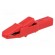 Crocodile clip | 25A | red | Grip capac: max.9.5mm | Socket size: 4mm фото 1