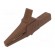 Crocodile clip | 32A | 1kVDC | brown | Grip capac: max.20mm фото 1