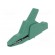 Crocodile clip | 34A | green | Grip capac: max.30mm | Socket size: 4mm image 1