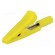 Crocodile clip | 10A | 60VDC | yellow | Overall len: 41.5mm image 1