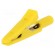 Crocodile clip | 15A | 60VDC | yellow | Grip capac: max.4mm image 1
