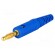 Plug | 4mm banana | 10A | 60VDC | blue | Max.wire diam: 2.8mm image 1