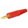 Plug | 4mm banana | 10A | 33VAC | 70VDC | red | Max.wire diam: 2mm | 0.5mm2 image 1