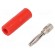 Plug | 4mm banana | 10A | 50VDC | red | non-insulated | for cable | 3.5mm2 фото 1
