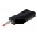 Plug | 4mm banana | 10A | 60VDC | black | 58.5mm | Mounting: on cable image 1