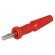 Plug | 4mm banana | 10A | 60VDC | red | non-insulated | Overall len: 60mm image 1