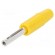 Plug | 4mm banana | 10A | 60VDC | yellow | non-insulated | for cable image 1