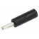 Plug | 4mm banana | 16A | 50VDC | black | non-insulated | for cable paveikslėlis 1