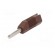 Plug | 4mm banana | 16A | 50VDC | brown | for cable | 2.5mm2 paveikslėlis 2