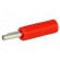 Plug | 4mm banana | 16A | 50VDC | red | non-insulated | for cable | 5.5mm2 image 1