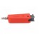 Plug | 4mm banana | 19A | red | non-insulated,with 4mm axial socket paveikslėlis 3