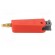 Plug | 4mm banana | 19A | red | non-insulated,with 4mm axial socket фото 3