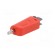 Plug | 4mm banana | 19A | red | non-insulated,with 4mm axial socket фото 2