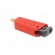 Plug | 4mm banana | 19A | red | non-insulated,with 4mm axial socket paveikslėlis 4