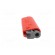Plug | 4mm banana | 19A | red | non-insulated,with 4mm axial socket фото 5
