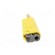 Plug | 4mm banana | 19A | yellow | gold-plated | on cable фото 5