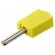 Plug | 4mm banana | 20A | 42V | yellow | non-insulated | 40mm | 3.86g image 1