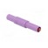 Plug | 4mm banana | 24A | 1kV | violet | insulated | Mounting: screw фото 8