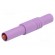 Plug | 4mm banana | 24A | 1kV | violet | insulated | Mounting: screw фото 1
