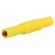 Plug | 4mm banana | 24A | 1kVDC | yellow | insulated | 3mΩ | 0.5÷2.5mm2 image 1