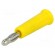 Plug | 4mm banana | 24A | 60VDC | yellow | non-insulated фото 1