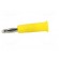 Plug | 4mm banana | 24A | 60VDC | yellow | non-insulated фото 3