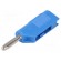 Plug | 4mm banana | 30A | 33VAC | 60VDC | blue | 3mΩ | 2.5mm2 | screw type image 1
