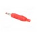 Plug | 4mm banana | 32A | 30VAC | 60VDC | red | 68.3mm | Mounting: on cable фото 4