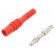 Plug | 4mm banana | 32A | 30VAC | 60VDC | red | non-insulated | 2.5mm2 image 1