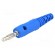 Plug | 4mm banana | 32A | 60VDC | blue | Max.wire diam: 2.8mm image 1
