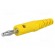 Plug | 4mm banana | 32A | 60VDC | yellow | Max.wire diam: 2.8mm фото 1