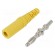 Plug | 4mm banana | 32A | 33VAC | 70VDC | yellow | non-insulated | 2.5mm2 image 1