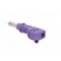 Plug | 4mm banana | 32A | 600V | violet | 2.5mm2 | on cable image 4