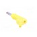 Plug | 4mm banana | 32A | yellow | 2.5mm2 | Mounting: on cable фото 4