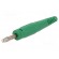 Plug | 4mm banana | 32A | 60V | green | non-insulated | 2.5mm2 | screw image 1