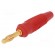 Plug | 4mm banana | 32A | 60VDC | red | non-insulated | for cable | 3mΩ image 1