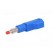 Plug | 4mm banana | 32A | blue | insulated,with 4mm axial socket image 2
