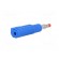 Plug | 4mm banana | 32A | blue | insulated,with 4mm axial socket image 6