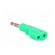 Plug | 4mm banana | 32A | green | insulated,with 4mm axial socket paveikslėlis 4