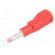 Plug | 4mm banana | 32A | red | insulated,with 4mm axial socket | 56mm image 1