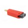 Plug | 4mm banana | 32A | red | non-insulated,with 4mm axial socket фото 4