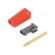 Plug | 4mm banana | 32A | red | non-insulated,with 4mm axial socket image 1