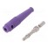 Plug | 4mm banana | 32A | violet | 2.5mm2 | nickel plated | soldered image 1