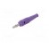 Plug | 4mm banana | 32A | violet | 2.5mm2 | Plating: nickel plated | 69mm фото 2
