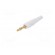 Plug | 4mm banana | 32A | white | 2.5mm2 | Plating: gold-plated | 69mm image 2